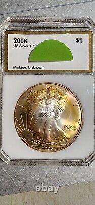 2006 PCI Toned American Silver Eagle Bullseye Monster. 999