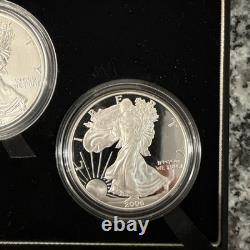 2006 US Mint American Eagle 20th Anniversary Silver Coin Set With COA And Box