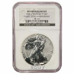 2006 U. S. Silver Eagle 20th Anniversary CERTIFIED NGC REVERSE PF69