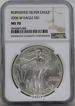 2006-W $1 American Silver Eagle NGC Certified MS70 BURNISHED