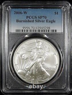 2006 W Burnished SP70 Silver Eagle PCGS Blue Label MS BU