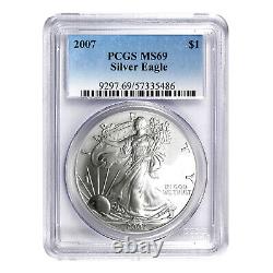 2007 $1 American Silver Eagle MS69 PCGS