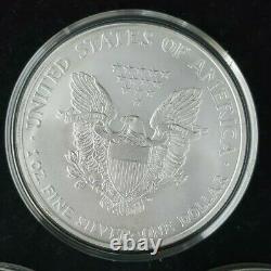 2007 -5 count 1 oz. 999 Silver-American Silver Eagles in Capsules. BU Bullion$