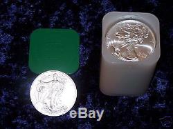2008 American Eagle 1oz Silver Bullion coins Roll of 20 UNC