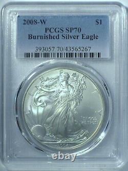 2008-W Burnished PCGS SP70 American Silver Eagle $1