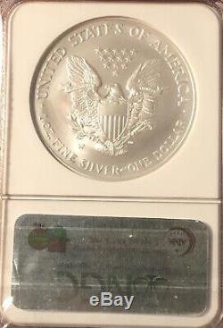 2008 W Burnished Silver Eagle with2007 Reverse NGC MS70 ER Blue Label ON SALE NOW