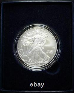 2008-W Reverse of 2007-W $1 1 oz. Burnished American Silver Eagle OGP/COA Coin 2