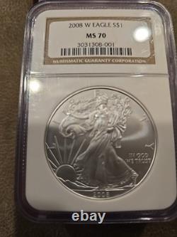 2008-W Silver American Eagle MS-70 NGC