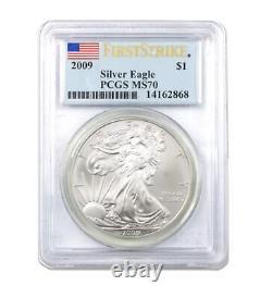 2009 $1 American Silver Eagle MS70 PCGS First Strike