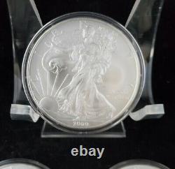 2009 -5 count 1 oz. 999 Silver-American Silver Eagles in Capsules. BU Bullion$