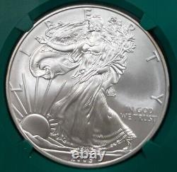 2009 American Silver Eagle From U. S. Mint Box Ngc Ms70 Early Production Rare