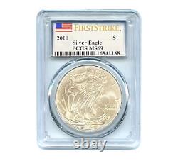 2010 $1 American Silver Eagle MS69 PCGS First Strike