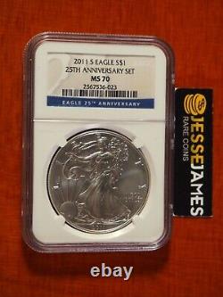 2011 S Silver Eagle Ngc Ms70 From The 25th Anniversary Set Label