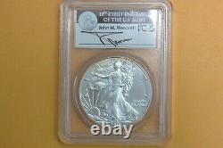 2011-(S) Silver Eagle Struck at San Francisco PCGS MS70 John Mercanti Spotted