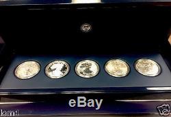 2011 Silver American Eagle 25th Anniv 5-Coin Set (WithBox & CoA)