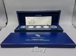 2011 Silver American Eagle 25th Anniversary 5 Coin Set (WithBox & CoA)
