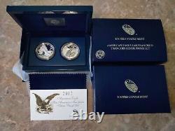 2012 American Silver Eagle San Francisco 2 Coin Proof Set with COA & OGP