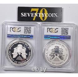 2012 S PCGS PR70 DCAM American Silver Eagle Reverse Proof 2 Coin Set Rev PR 5639