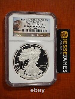2012 S Proof Silver Eagle Ngc Pf70 Ultra Cameo Er From San Francisco Set