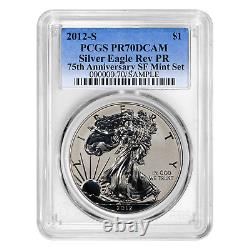 2012-S Reverse Proof Silver Eagle 75th Anniv PCGS PR70