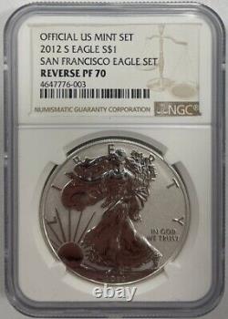 2012-S Reverse Proof Silver Eagle NGC PF70