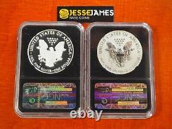 2012 S Reverse Proof Silver Eagle Ngc Pf69 & Pf69 2 Coin San Francisco Set