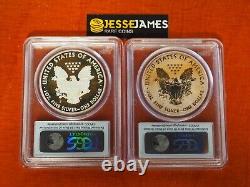 2012 S Reverse Proof Silver Eagle Pcgs Pr69 69 First Strike San Francisco Set