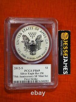 2012 S Reverse Proof Silver Eagle Pcgs Pr69 Fs Mercanti From San Francisco Set