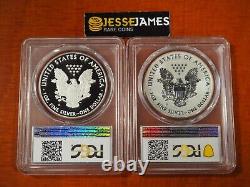 2012 S Reverse Proof Silver Eagle Pcgs Pr70 /70 Dcam San Francisco 2 Coin Set
