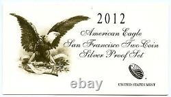2012-S Silver Eagle 75th Anniversary Dual Holder 2 Coin Set PCGS PR70