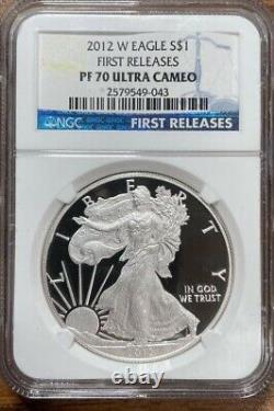2012 W NGC PF70 ULTRA CAMEO American Silver Eagle Proof $1