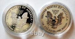 2012-s S$1 Silver Eagle Proof & Reverse Proof Coins Brilliant Uncirculated Ogp