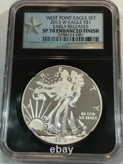 2013W American SILVER EAGLE Enhanced Finish NGC SP70 Early Releases #089