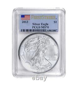 2013 $1 American Silver Eagle MS70 PCGS First Strike