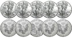 2013 American Silver Eagle 1 oz BU- Lot Of Ten (10) Coins