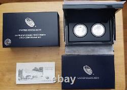 2013 Two-Coin Silver Set American Eagle Dollar West Point Box & COA NEW