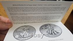 2013 Two-Coin Silver Set American Eagle Dollar West Point Box & COA NEW