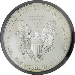 2013 W $1 Burnished 1 oz Silver American Eagle PCGS MS70 FS John Mercanti Label