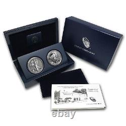 2013-W 2-Coin American Silver Eagle West Point Set (withBox & COA)