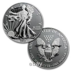 2013-W 2-Coin American Silver Eagle West Point Set (withBox & COA)