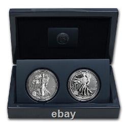 2013-W 2-Coin American Silver Eagle West Point Set (withBox & COA)
