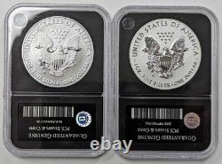 2013 W American Silver Eagle Reverse Proof & Enhanced 2 Coin Set
