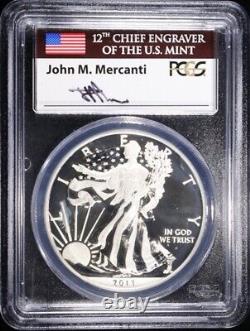 2013-W Enhanced Proof Silver Eagle PCGS SP69 Mercanti Signed From West Point Set