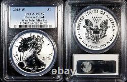 2013-W Silver Eagle Reverse Proof PR69 DCAM PCGS PR PF West Point Mint Set Blue