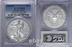 2013-W Silver Eagle Reverse Proof PR69 DCAM PCGS PR PF West Point Mint Set Blue