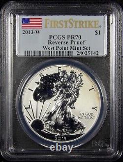 2013-W Silver Eagle Reverse Proof PR70 PCGS First FS from West Point Mint Set