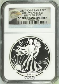 2013-w S$1 American Eagle 1oz Ngc Sp70eh Enhanced Finish Fr Top Pop High Grade