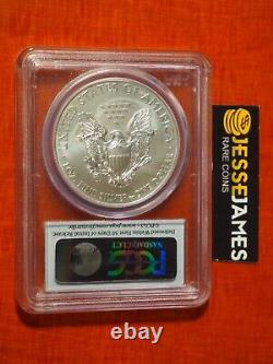 2014 W Burnished Silver Eagle Pcgs Ms70 Flag First Strike Label