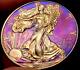 2015 1 Oz Toned American Silver Eagle. 999 Silver monster Rainbow Toning 48