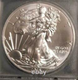 2015-(P) SILVER EAGLE ICG MS69 MINTED AT PHILADELPHIA -KEY DATE! -d8346hxxx